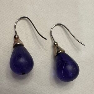 Vintage Elegant Purple Teardrop Earrings